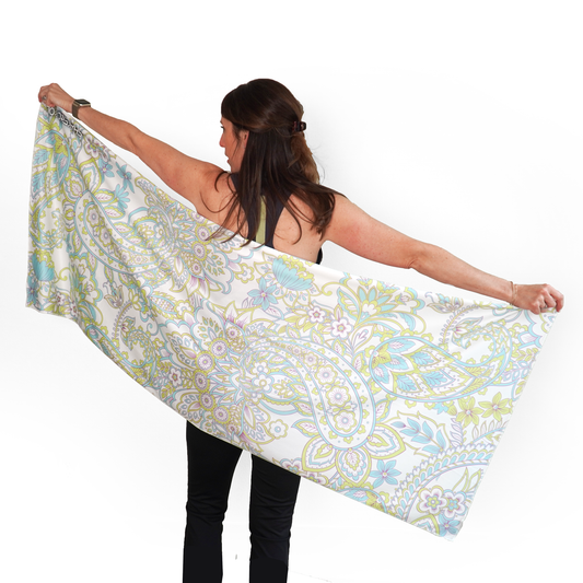 Large Cooling Shawl - Muted Paisley (70"x30")