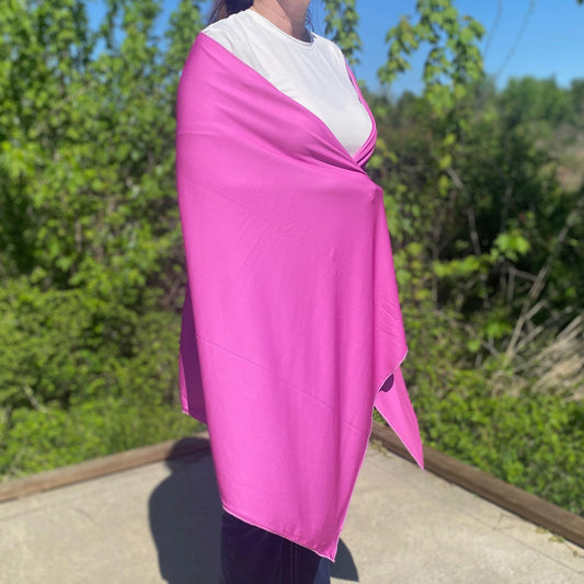 Large Cooling Shawl - Electric Fuchsia (70"x30")