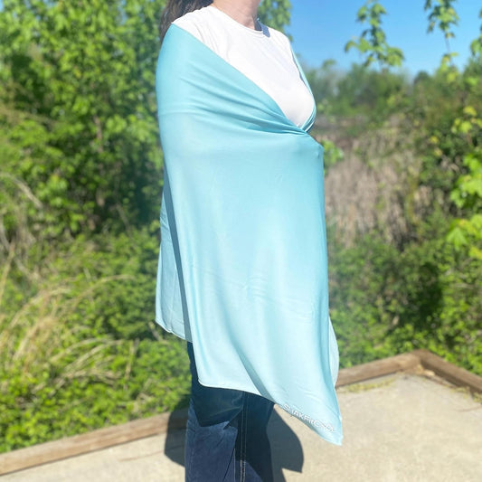 Large Cooling Shawl - Muted Mint (70"x30")