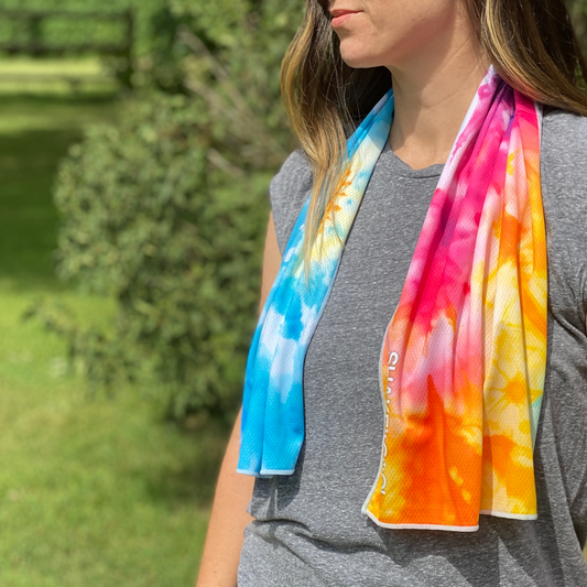 Extended Cooling Towel - Tie Dye Ring (40"x12")