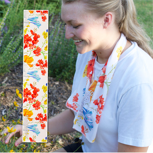 Original Cooling Towel - Flowers (32" x 6")