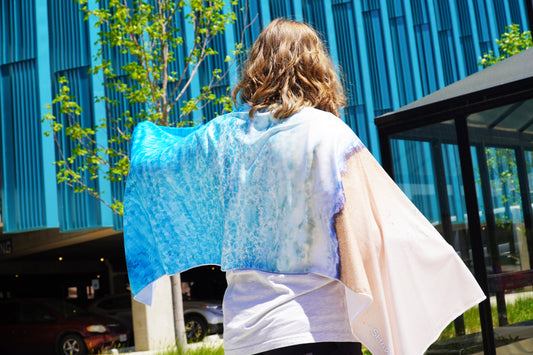 Large Cooling Shawl - Beach (70"x30")