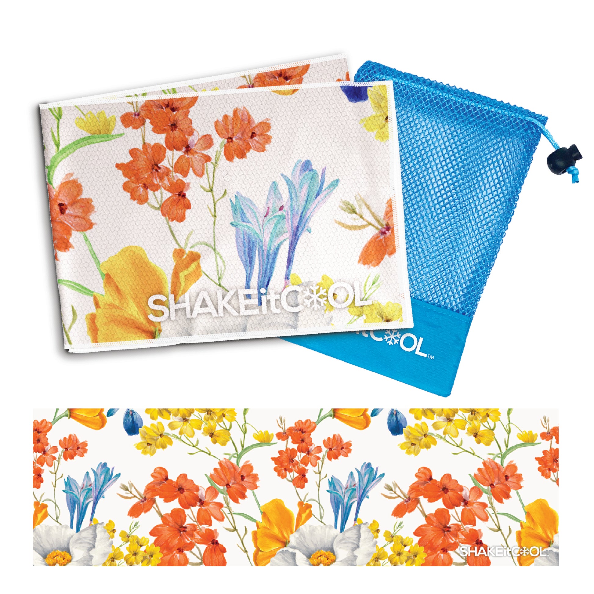 Extended Cooling Towel - Flower (40"x12")