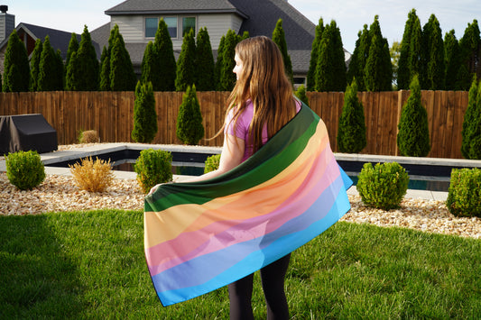 Large Cooling Shawl - Sunset (70"x30")