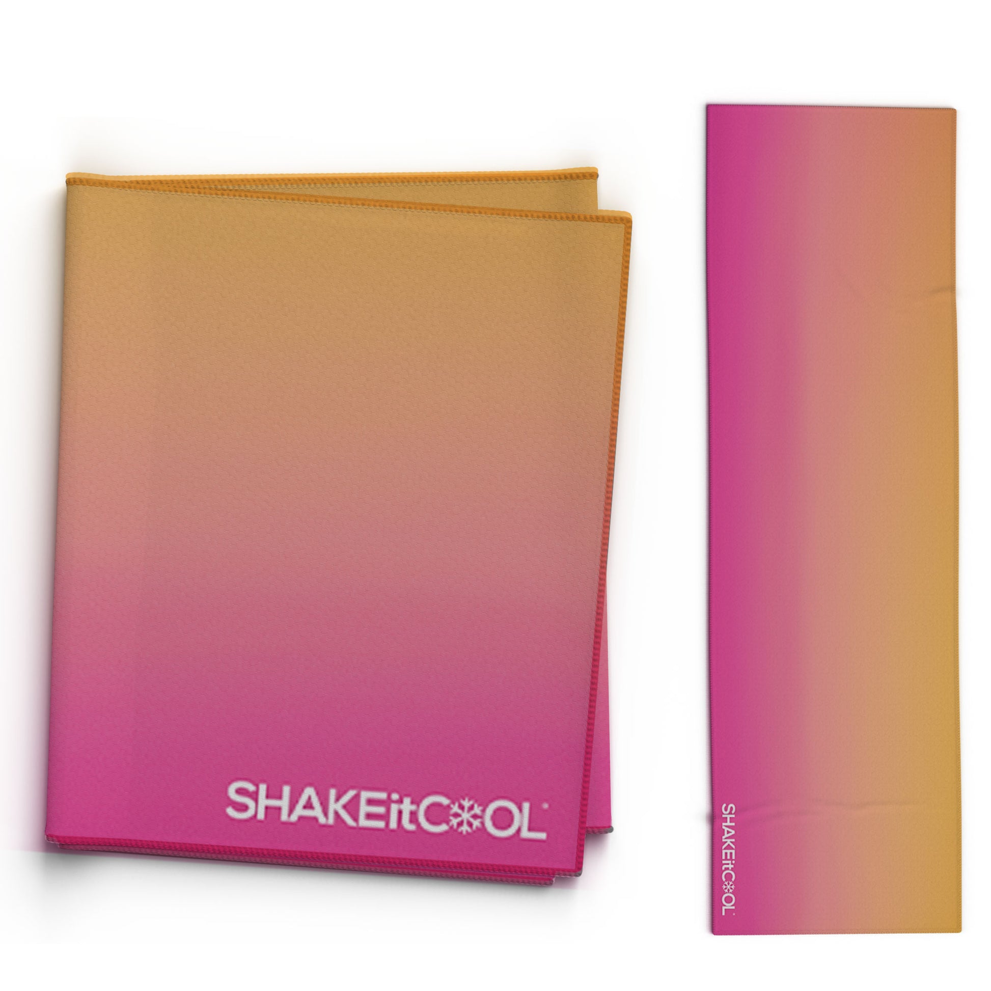 Extended Cooling Towel - Pink Orange Ombre (40"x12")