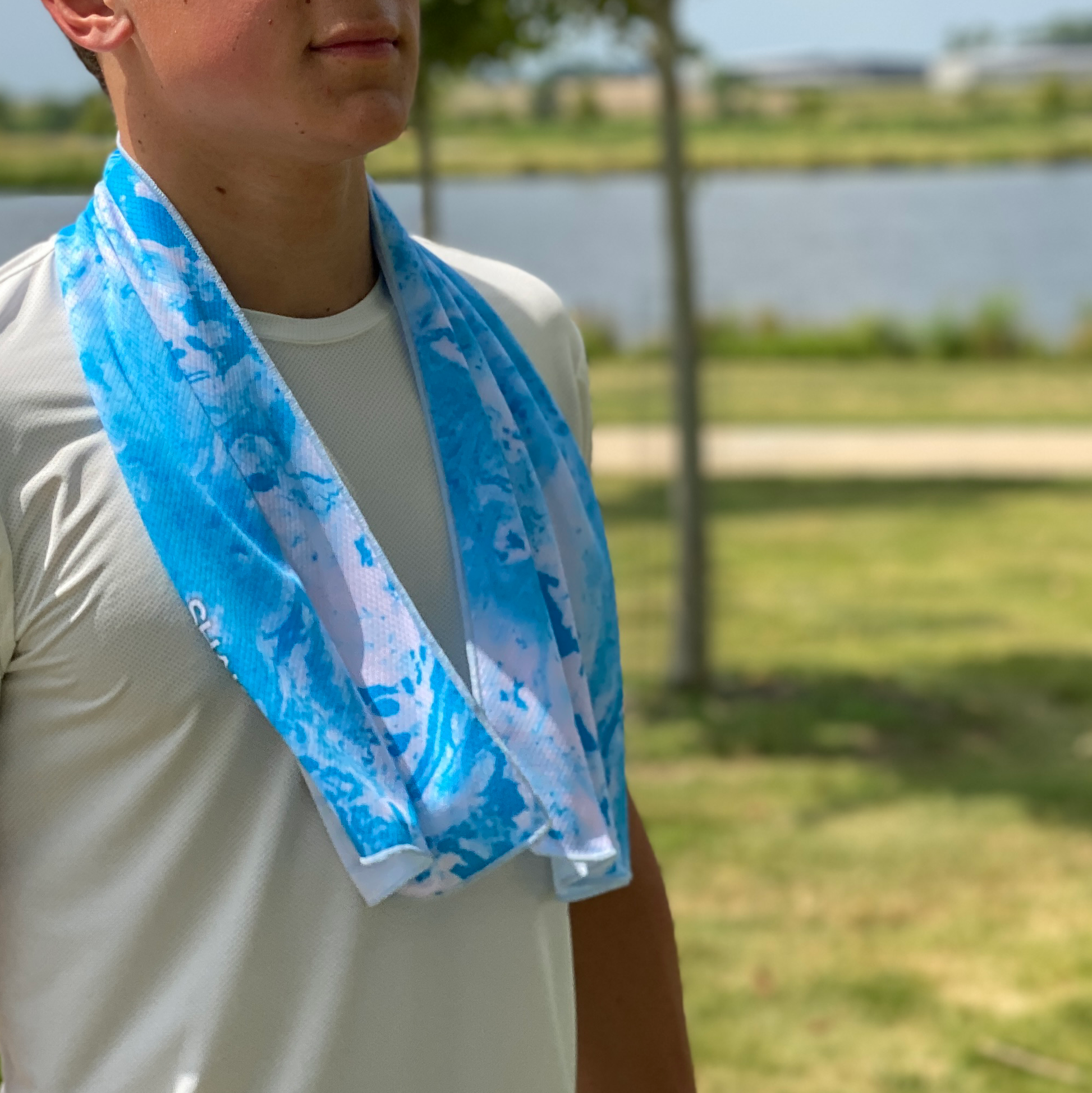 Extended Cooling Towel - Blue Camo (40"x12")