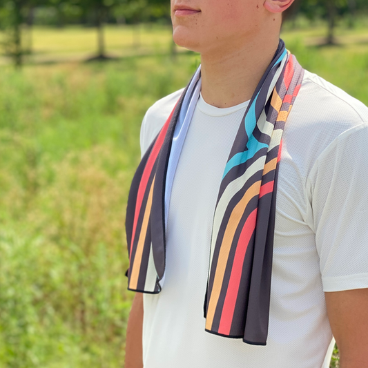 Extended Cooling Towel - Retro Wave (40"x12")