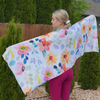 Large Cooling Shawl - Watercolor Flower (60