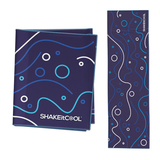 Extended Cooling Towel - Swim Bubbles (40"x12")