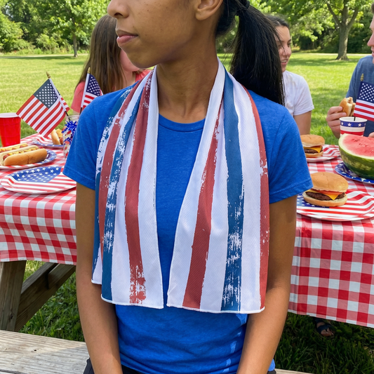Extended Cooling Towel - Vintage Flag (40"x12")