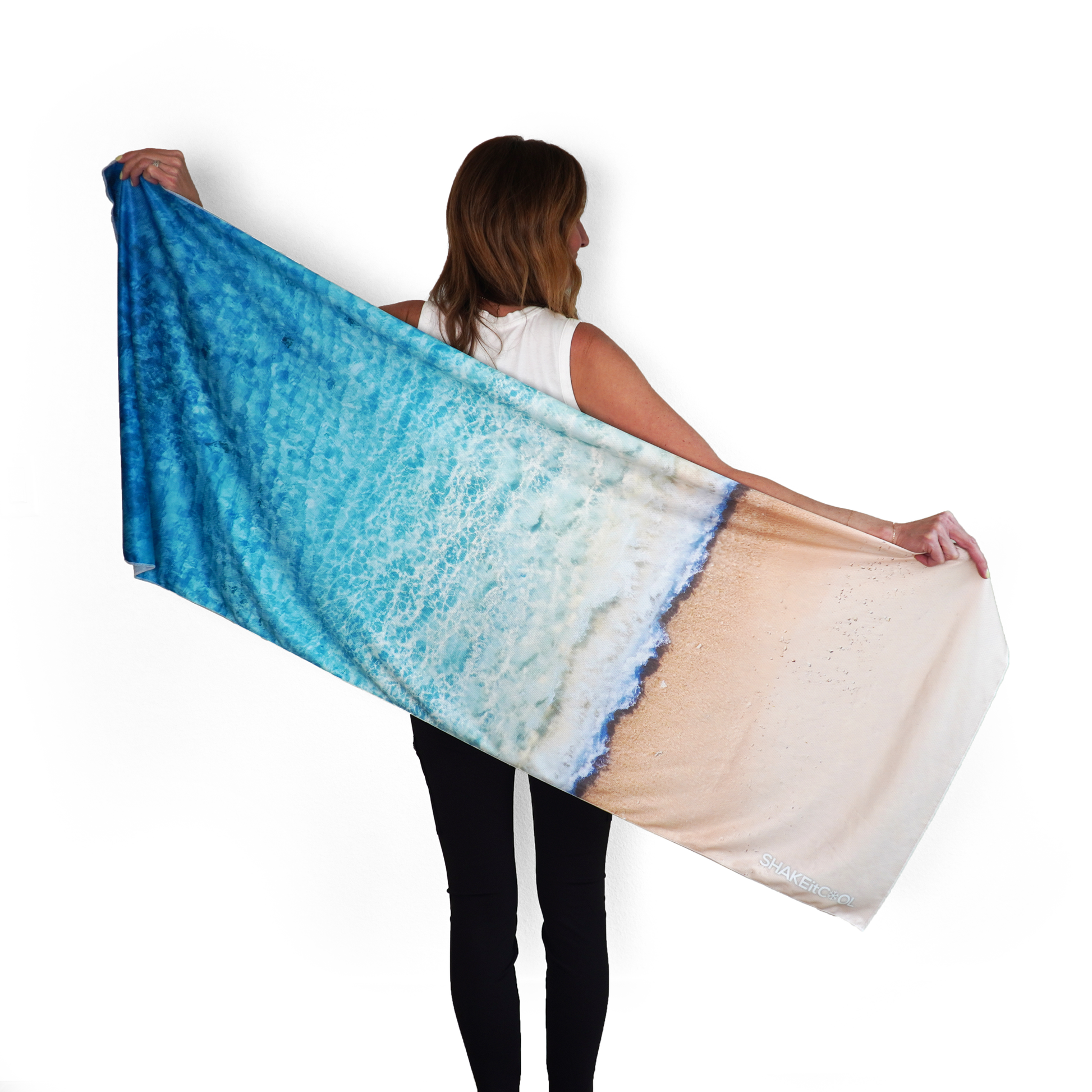 Large Cooling Shawl (60"x24") - Beach