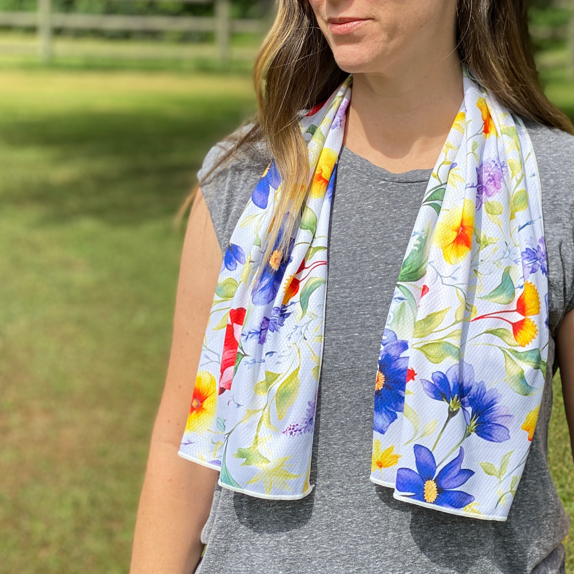 Extended Cooling Towel - Summer Flower (40"x12")